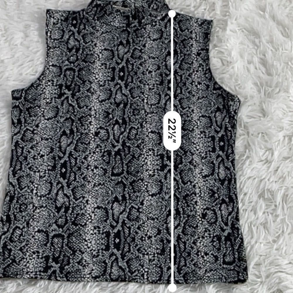 Women’s Olivia Rae Black & White Sleeveless Classy Shirt (M) AS13 - Picture 8 of 9